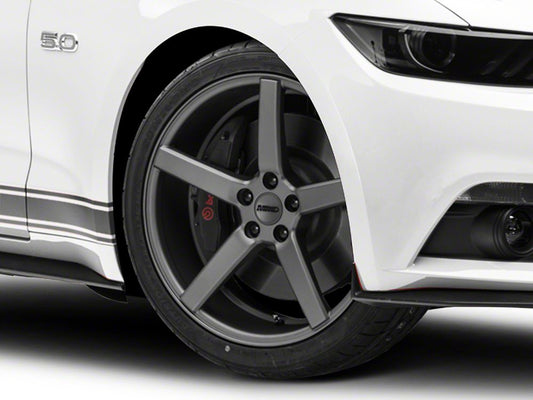 Staggered MMD 551C Charcoal 4-Wheel Kit; 20x8.5/20x10; 35mm Offset (15-23 Mustang GT, EcoBoost, V6)