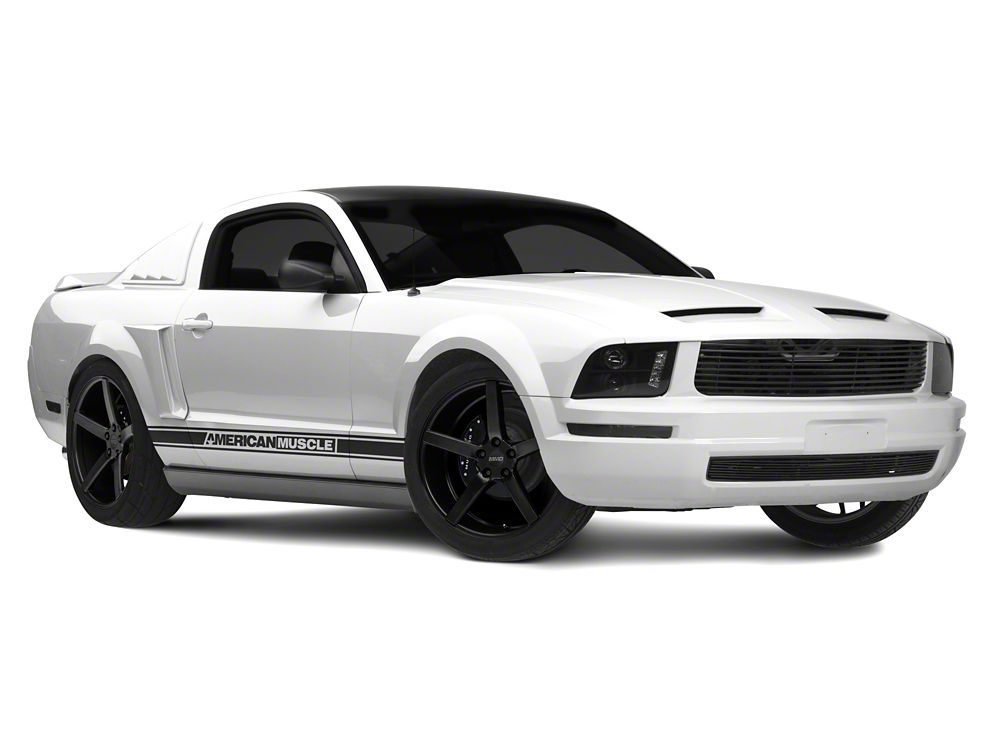 MMD 551C Matte Black 4-Wheel Kit; 20x8.5; 35mm Offset (05-09 Mustang)