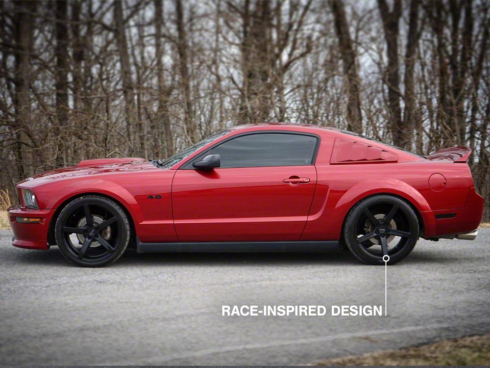 MMD 551C Matte Black Wheel; Rear Only; 20x10; 45mm Offset (05-09 Mustang)