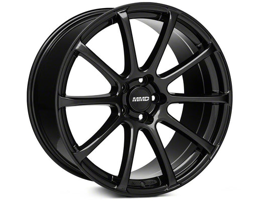 MMD Axim Gloss Black Wheel; Rear Only; 20x10; 45mm Offset (15-23 Mustang GT, EcoBoost, V6)