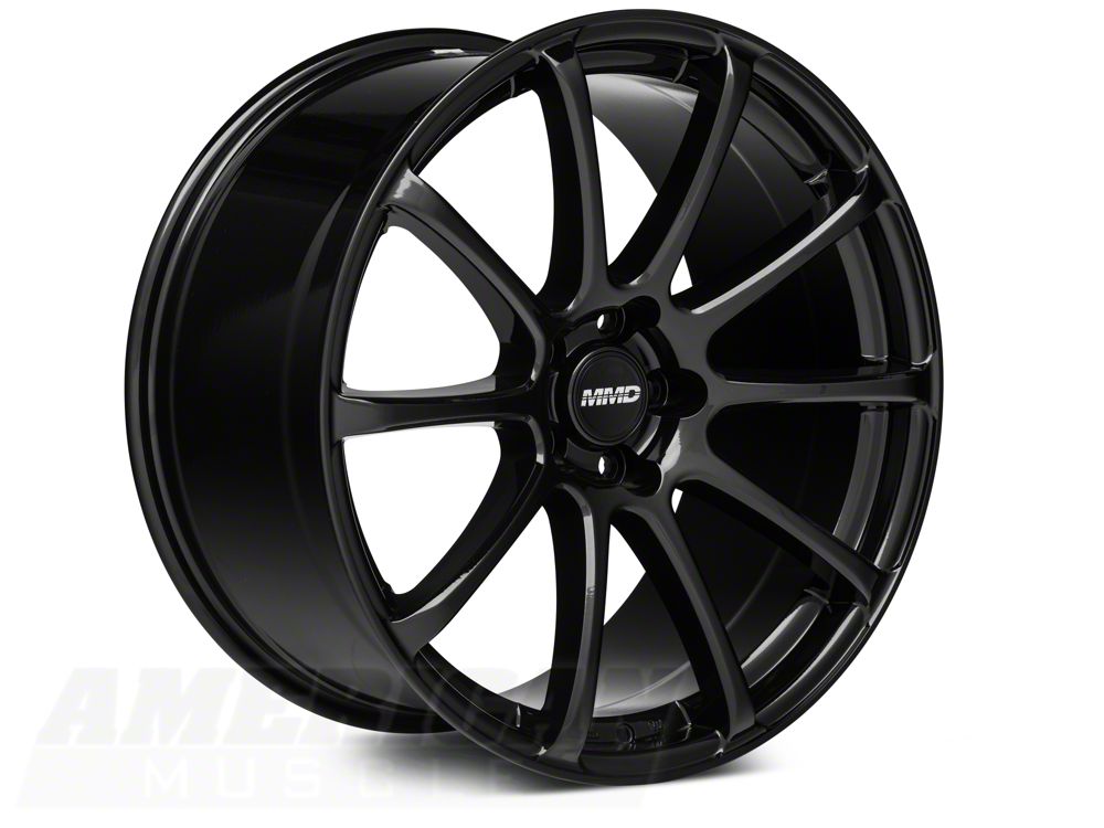 MMD Axim Gloss Black Wheel; Rear Only; 20x10; 45mm Offset (15-23 Mustang GT, EcoBoost, V6)