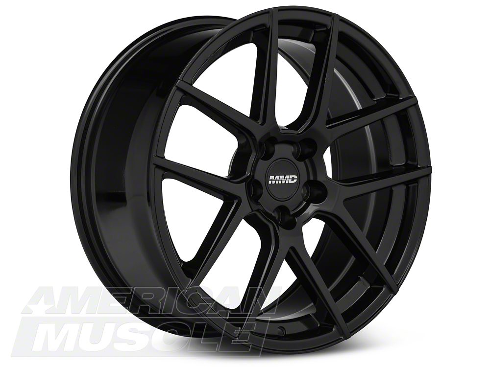 MMD Zeven Gloss Black Wheel; Rear Only; 20x10; 45mm Offset (05-09 Mustang)