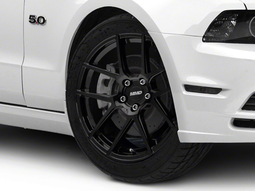 MMD Zeven Gloss Black Wheel; 19x8.5; 35mm Offset (10-14 Mustang)