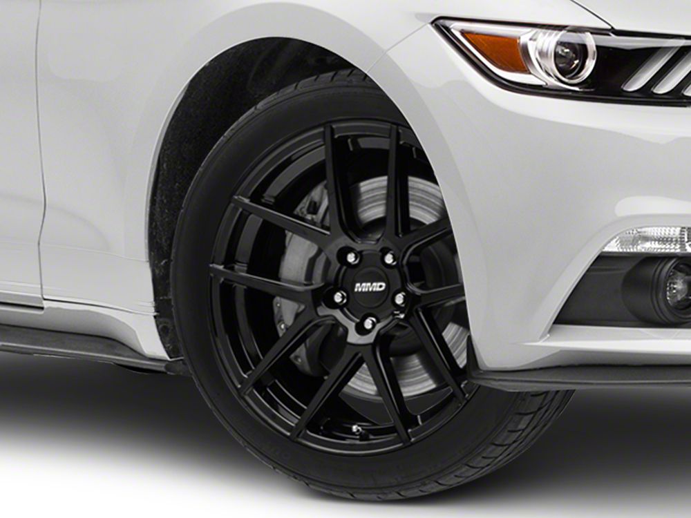 MMD Zeven Gloss Black Wheel; 19x8.5; 35mm Offset (15-23 Mustang GT, EcoBoost, V6)