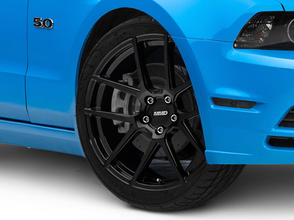 MMD Zeven Gloss Black Wheel; 20x8.5; 35mm Offset (10-14 Mustang)