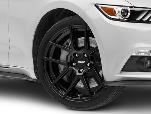 MMD Zeven Gloss Black Wheel; 20x8.5; 35mm Offset (15-23 Mustang GT, EcoBoost, V6)