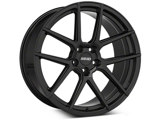 MMD Zeven Gloss Black Wheel; Rear Only; 20x10; 45mm Offset (05-09 Mustang)