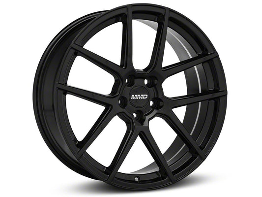 MMD Zeven Gloss Black Wheel; Rear Only; 20x10; 45mm Offset (15-23 Mustang GT, EcoBoost, V6)