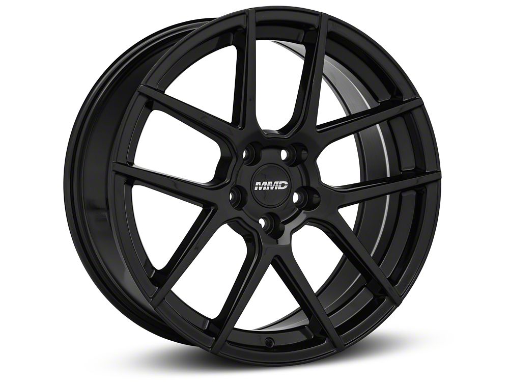 MMD Zeven Gloss Black Wheel; Rear Only; 20x10; 45mm Offset (24-25 Mustang)