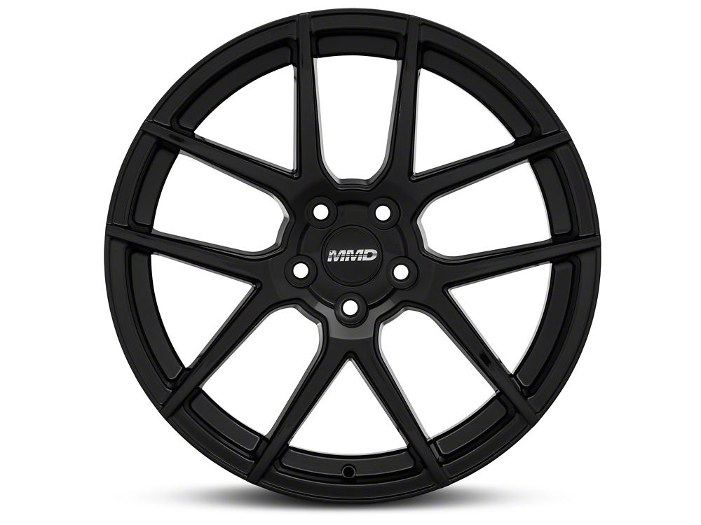 MMD Zeven Gloss Black Wheel; Rear Only; 20x10; 45mm Offset (24-25 Mustang)