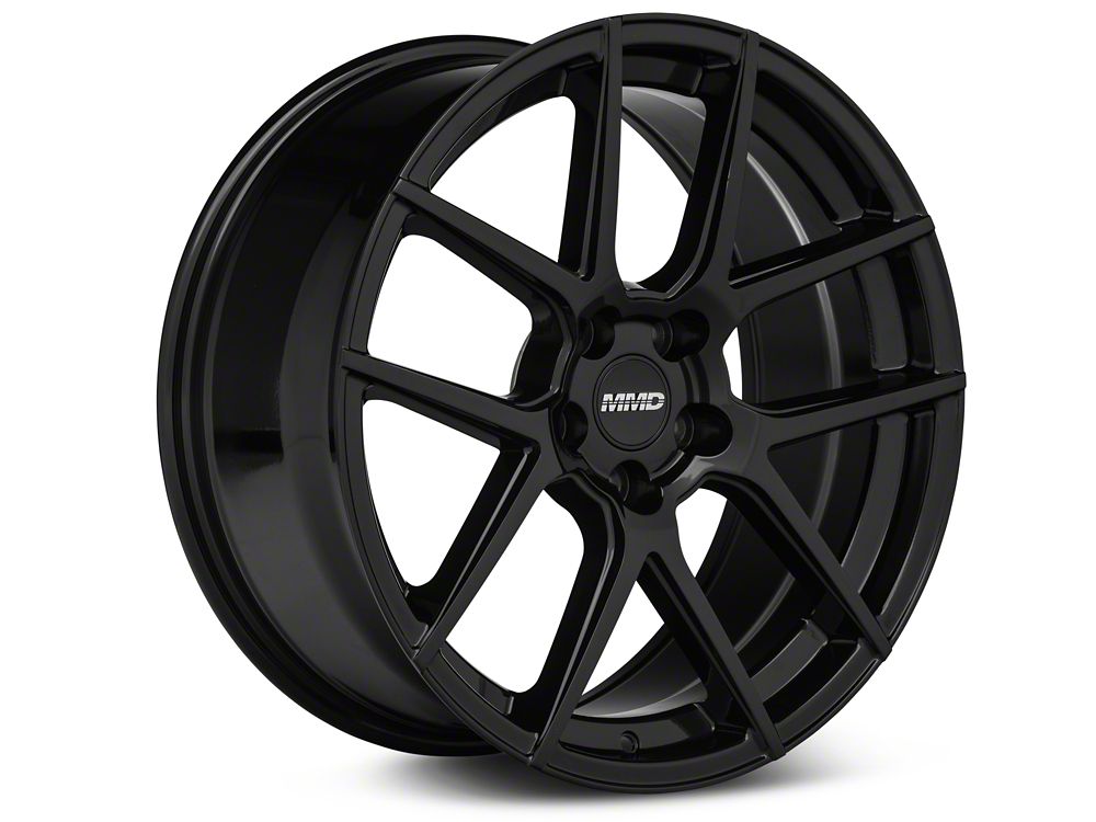 MMD Zeven Gloss Black Wheel; Rear Only; 20x10; 45mm Offset (24-25 Mustang)