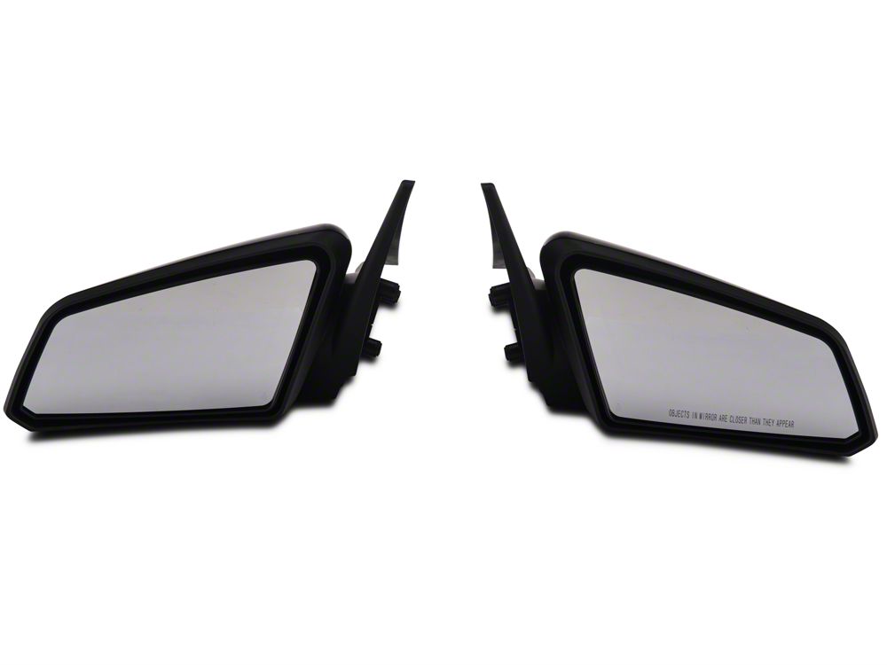 MMD Side Mirrors; Matte Black (99-04 Mustang)