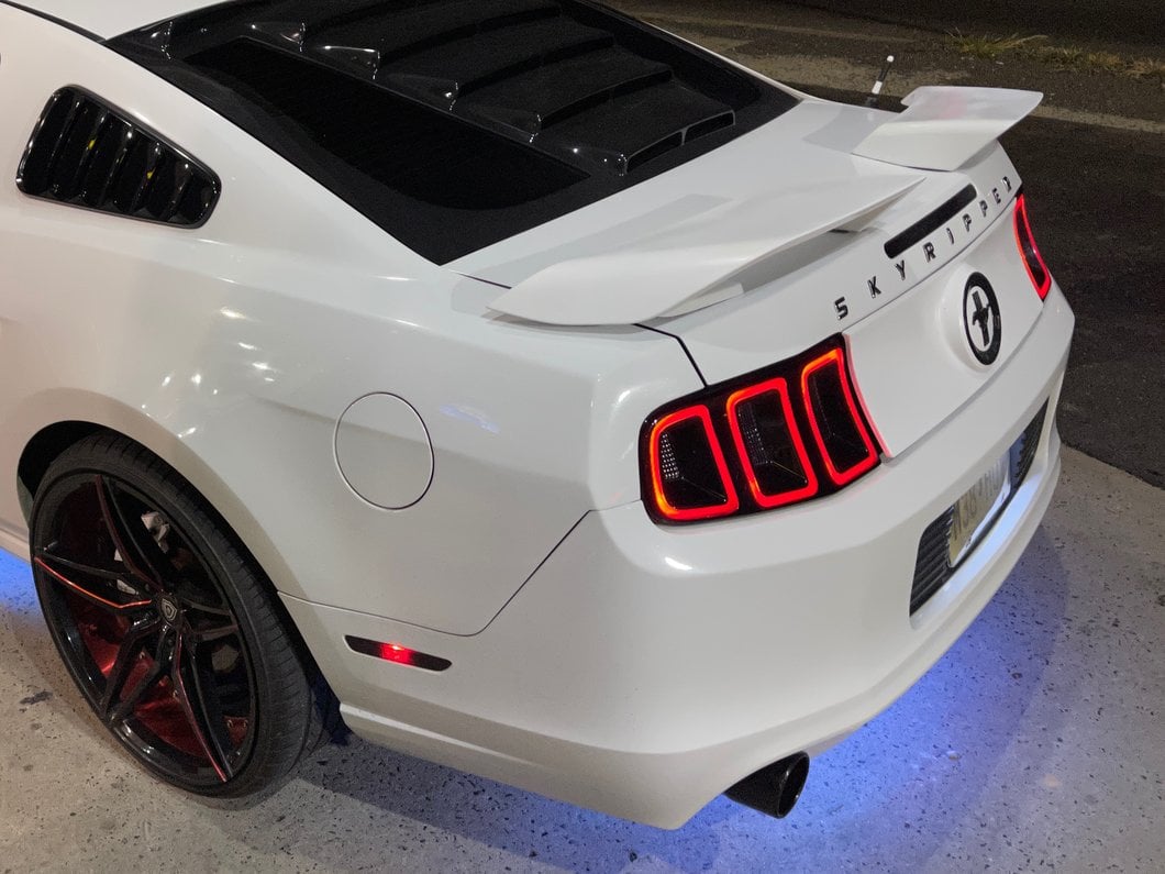 MMD by FOOSE Split Rear Spoiler; Unpainted (15-23 Mustang Fastback)
