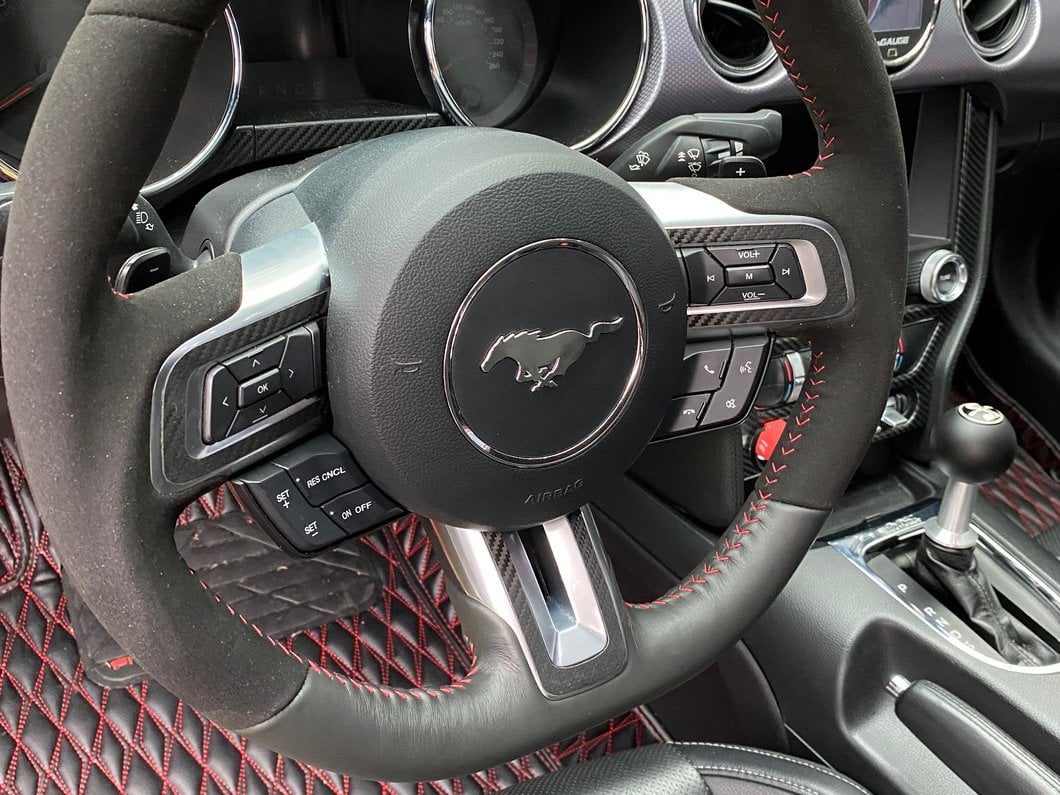 MMD GTX Steering Wheel; Leather and Suede (15-17 Mustang)