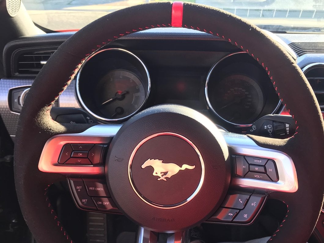 MMD GTX Steering Wheel; Leather and Suede (15-17 Mustang)