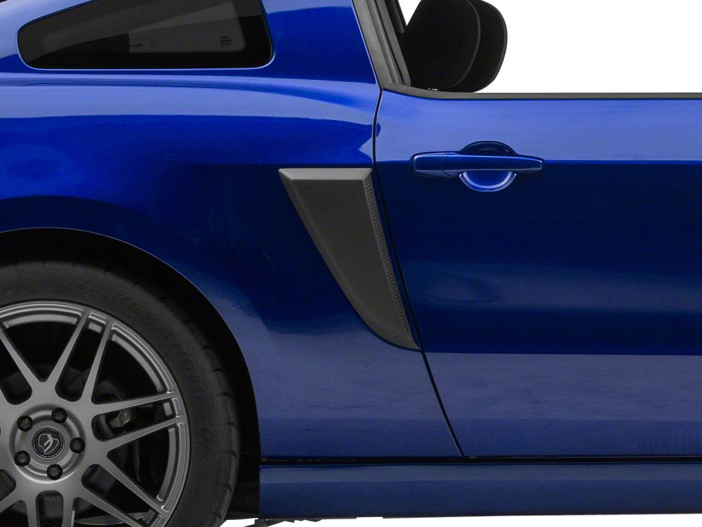 MMD Side Scoops; Satin Black (10-14 Mustang)