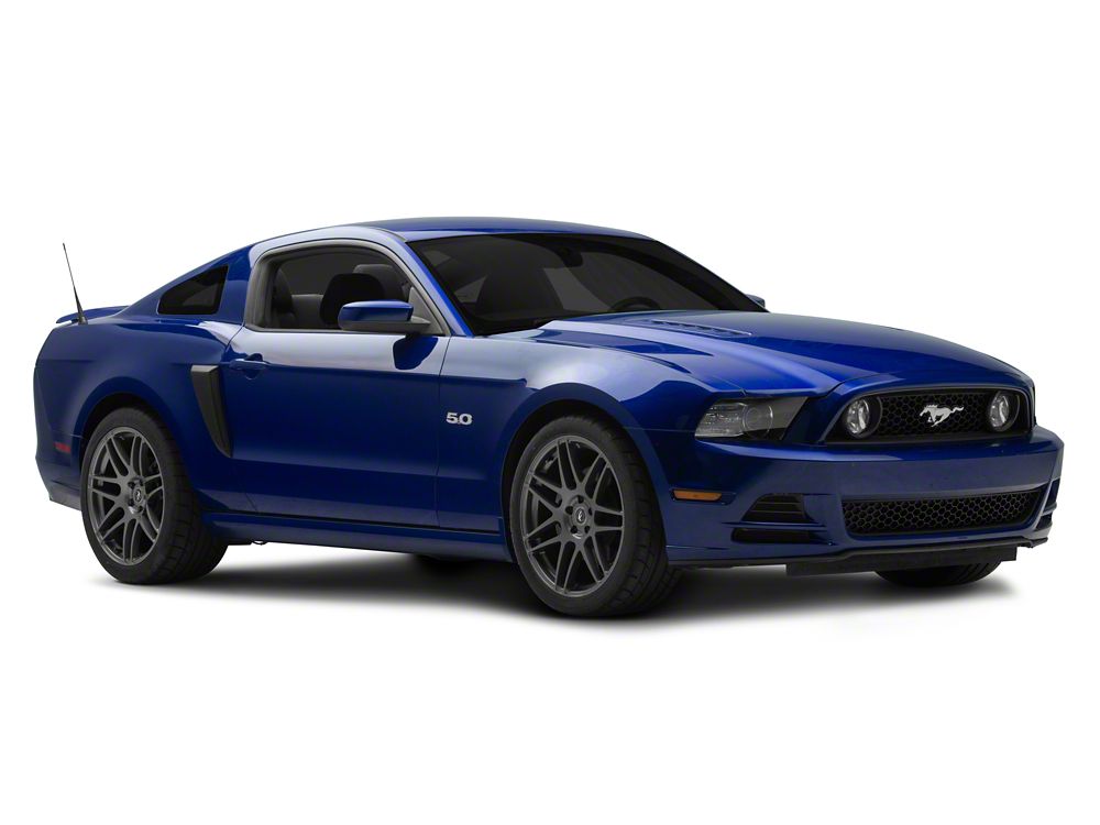 MMD Side Scoops; Satin Black (10-14 Mustang)