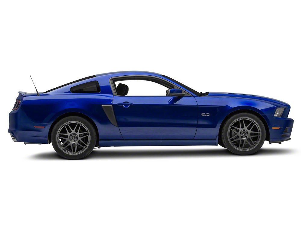 MMD Side Scoops; Satin Black (10-14 Mustang)