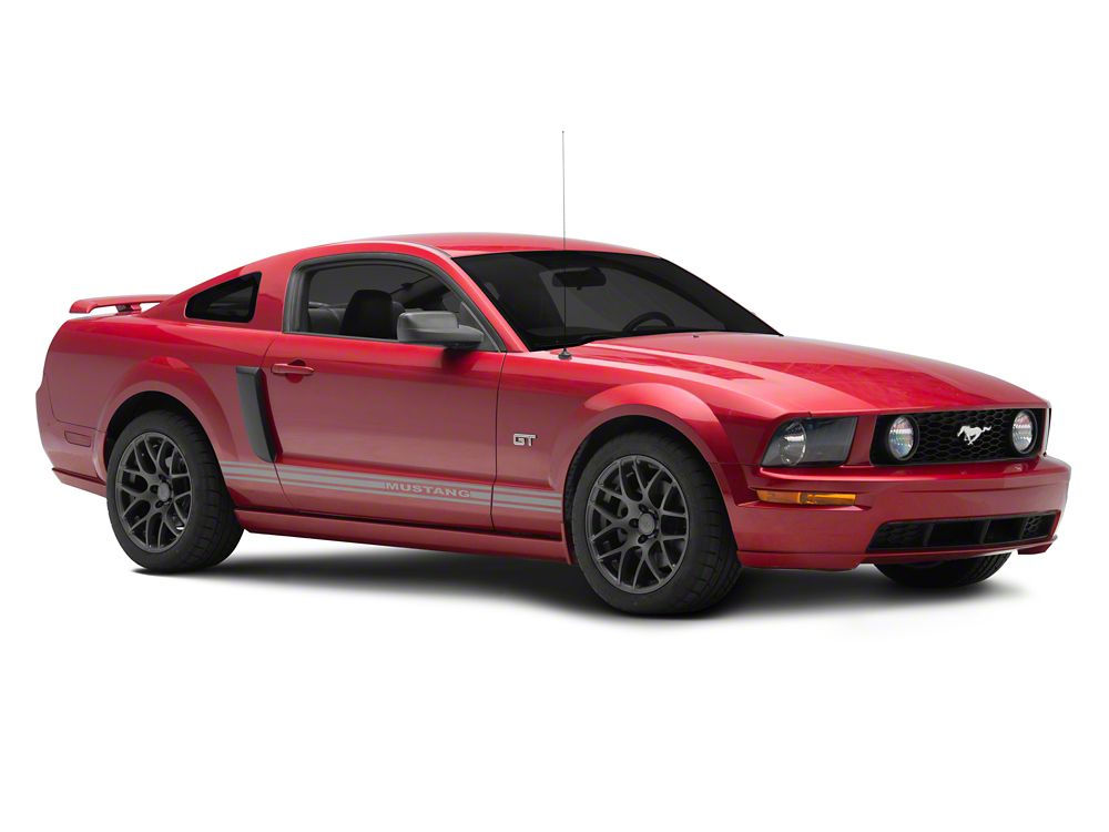 MMD CS Style Side Scoops; Satin Black (05-09 Mustang)