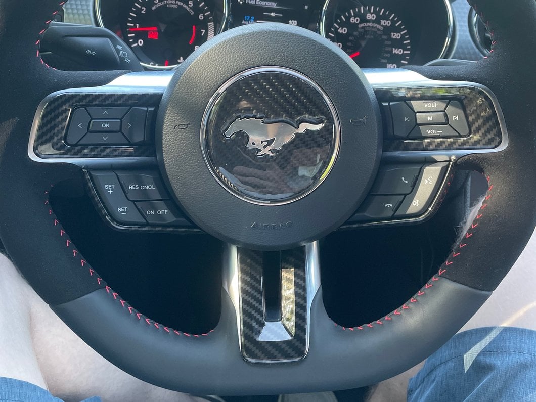 MMD GTX Steering Wheel; Leather and Suede (15-17 Mustang)