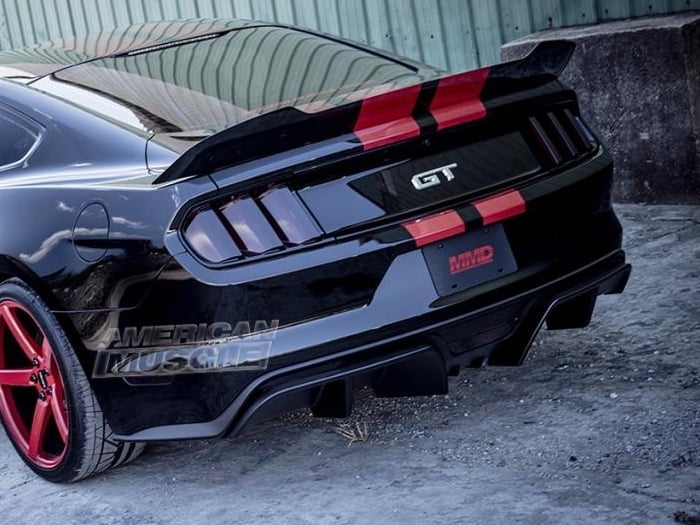 MMD V-Series Rear Spoiler; Pre-Painted (15-23 Mustang)