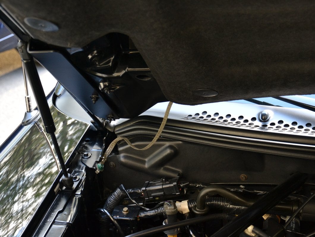 MMD Bolt On Hood Strut Kit; Black (94-98 Mustang)