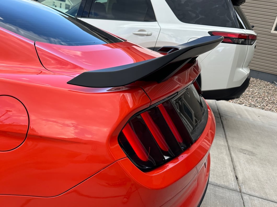 MMD Rear Spoiler; Matte Black (15-23 Mustang Fastback)