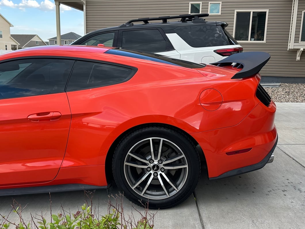 MMD Rear Spoiler; Matte Black (15-23 Mustang Fastback)