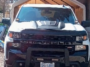 MMD Hood Scoop; Pre-Painted (19-21 Silverado 1500; 2022 Silverado 1500 LTD)