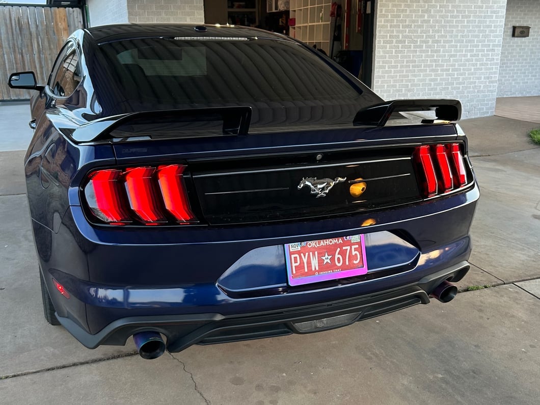 MMD by FOOSE Split Rear Spoiler; Black (15-23 Mustang Fastback)