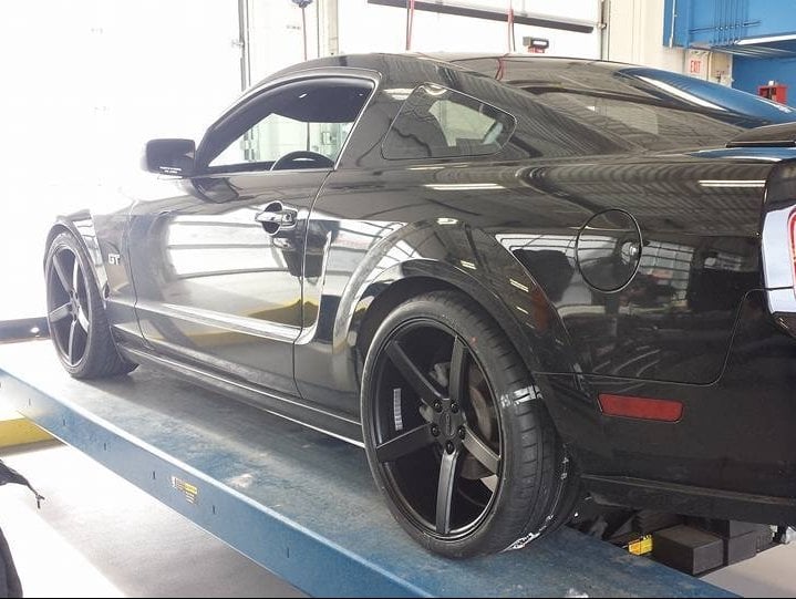 MMD 551C Matte Black Wheel; Rear Only; 20x10; 45mm Offset (05-09 Mustang)