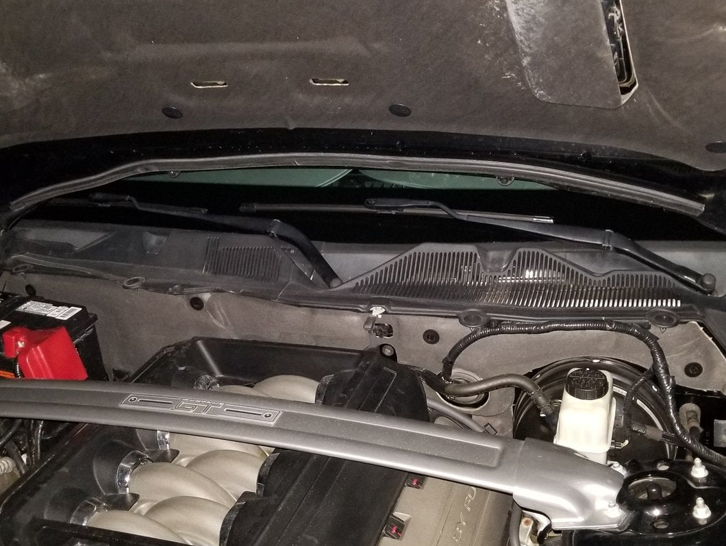 MMD Bolt On Hood Strut Kit; Black (10-14 Mustang)