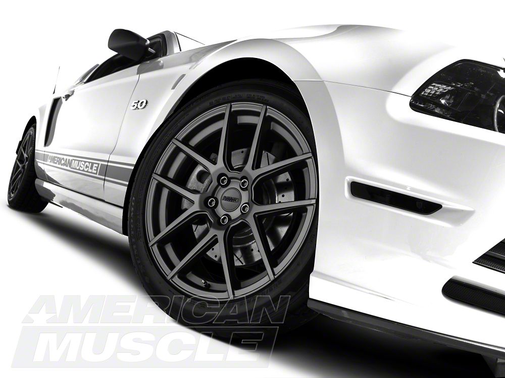 MMD Zeven Charcoal Wheel and Mickey Thompson Tire Kit; 19x8.5 (05-14 Mustang)
