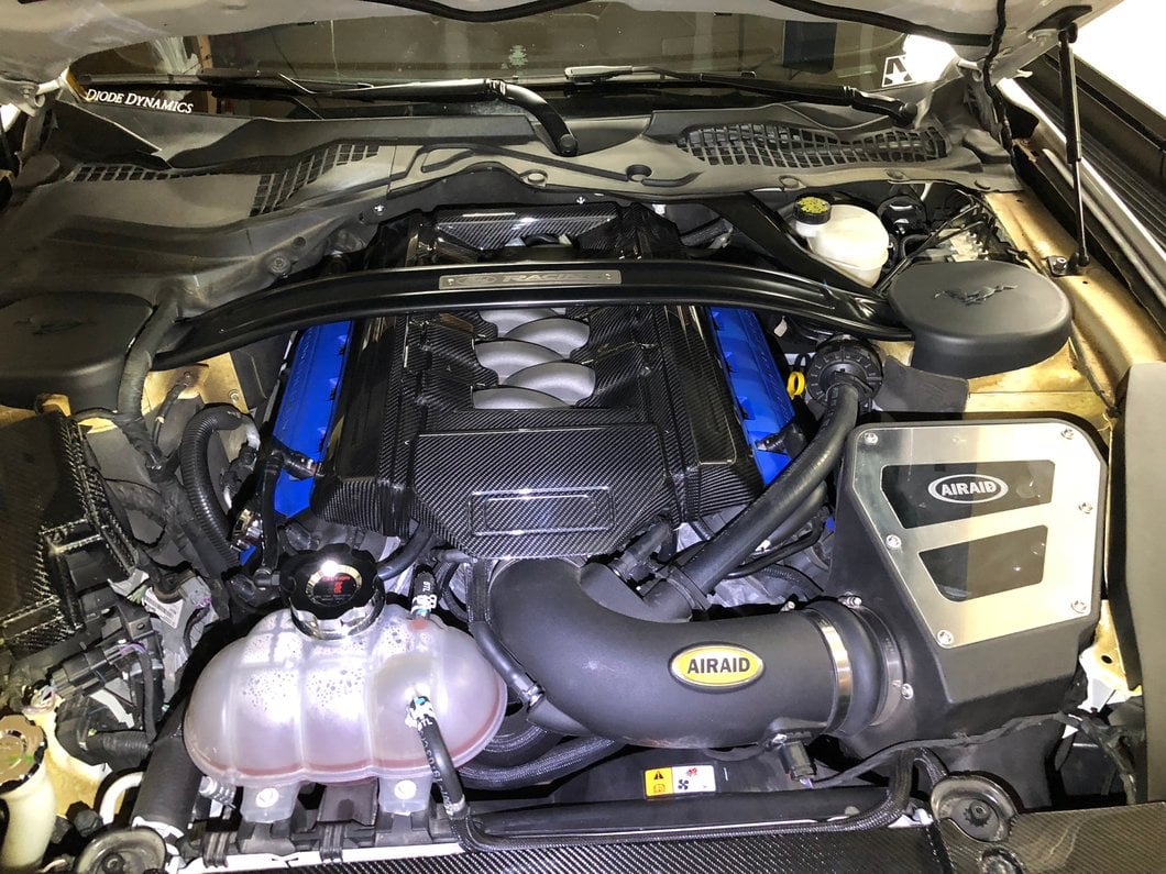 MMD Engine Cover; Carbon Fiber (15-17 Mustang GT)