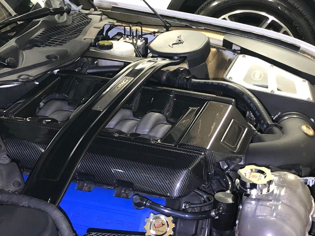 MMD Engine Cover; Carbon Fiber (15-17 Mustang GT)