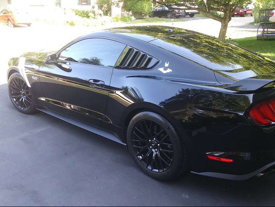 MMD Quarter Window Louvers; Carbon Fiber (15-23 Mustang Fastback)