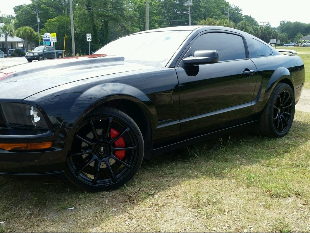 MMD Axim Gloss Black Wheel; Rear Only; 20x10; 45mm Offset (05-09 Mustang)