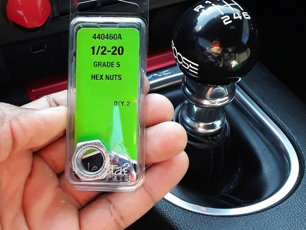 MMD by FOOSE Retro Style 6-Speed Shift Knob with FOOSE Logo; Black (15-25 Mustang, Excluding GT350 & GT500)