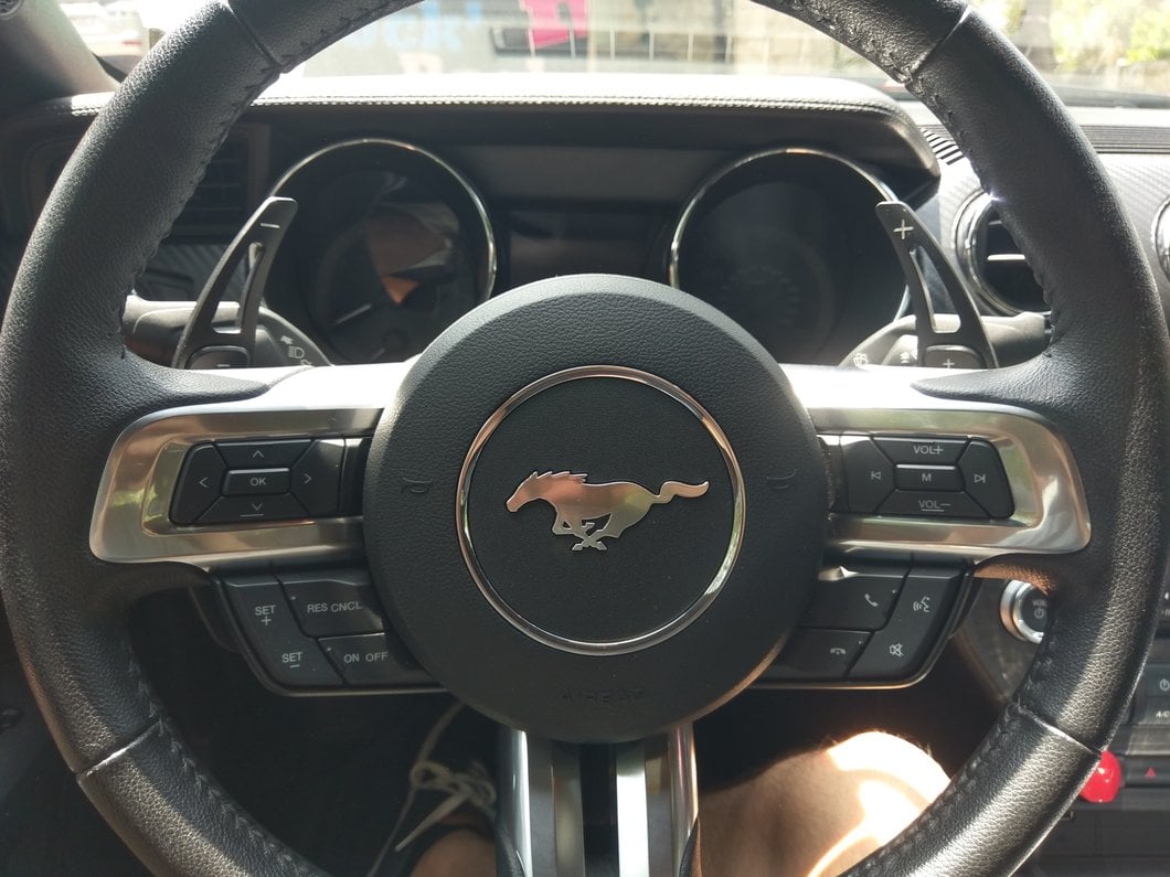 MMD Paddle Shifter Extensions; Black (15-23 Mustang GT, EcoBoost, V6)