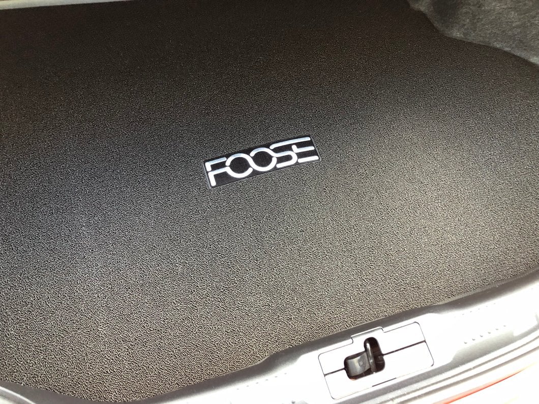 MMD by FOOSE Trunk Mat with FOOSE Logo; Black (15-23 Mustang)