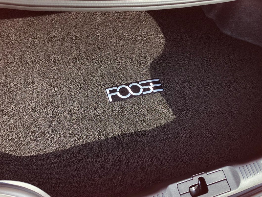 MMD by FOOSE Trunk Mat with FOOSE Logo; Black (15-23 Mustang)