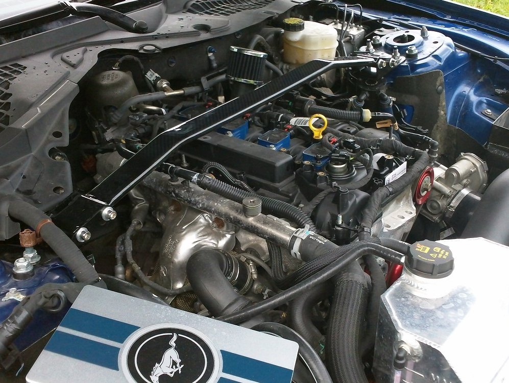 MMD Strut Tower Brace; Carbon Fiber (15-25 Mustang GT, EcoBoost, Dark Horse)