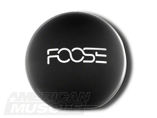 MMD by FOOSE Retro Style 5-Speed Shift Knob with FOOSE Logo; Black (05-10 Mustang GT, V6)