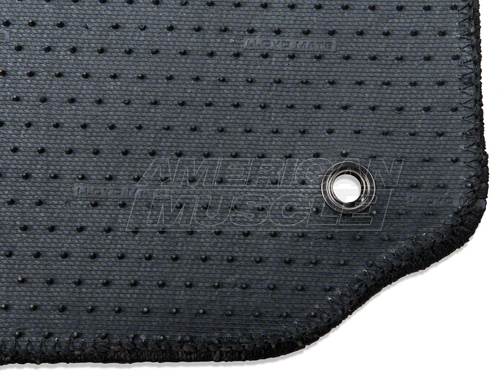 MMD by FOOSE Front and Rear Floor Mats with FOOSE Logo; Black (94-98 Mustang Convertible)