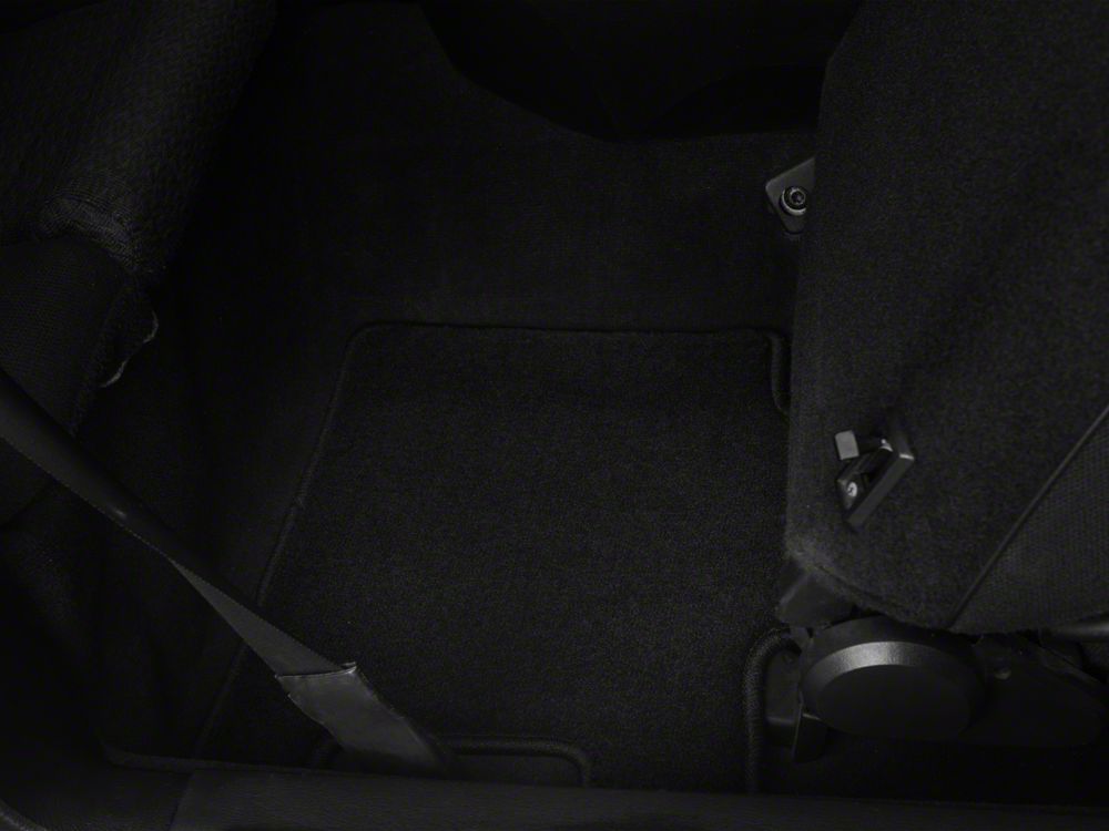 MMD by FOOSE Front and Rear Floor Mats with FOOSE Logo; Black (94-98 Mustang Convertible)