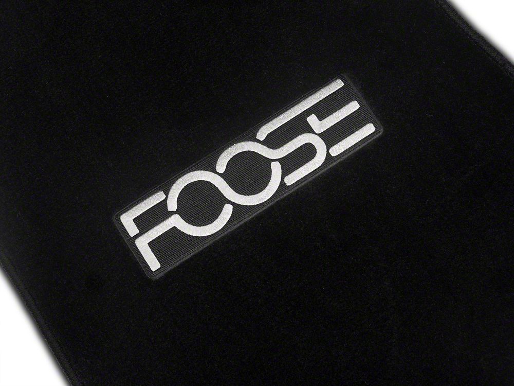 MMD by FOOSE Front & Rear Floor Mats with FOOSE Logo - Black (79-93 Mustang)