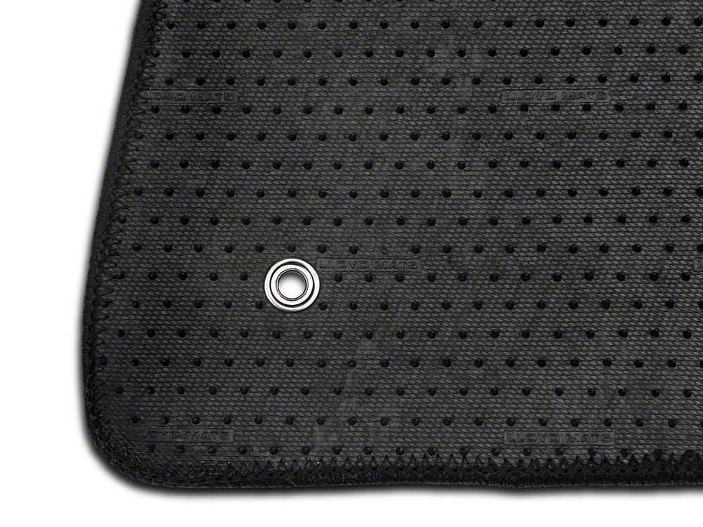 MMD by FOOSE Front & Rear Floor Mats with FOOSE Logo - Black (79-93 Mustang)