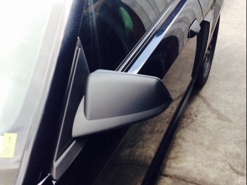 MMD Side Mirrors; Matte Black (99-04 Mustang)