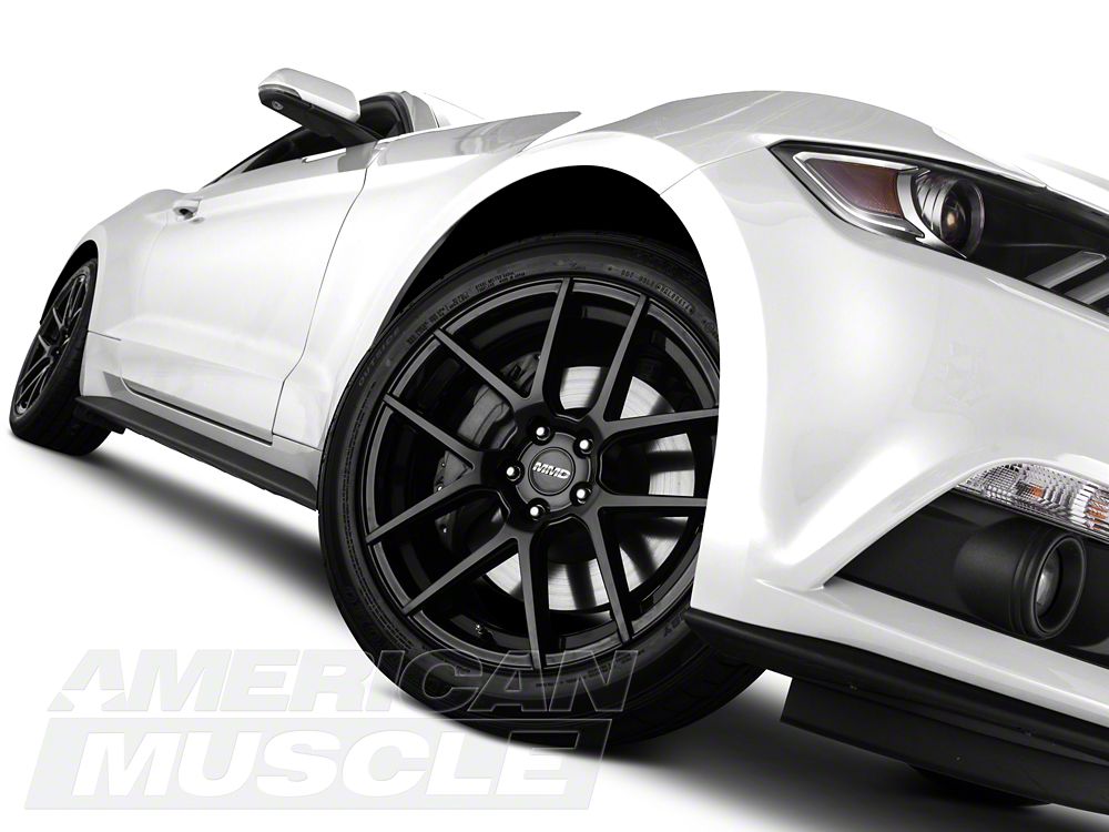MMD Zeven Black Wheel and Mickey Thompson Tire Kit; 19x8.5 (15-23 Mustang GT, EcoBoost, V6)