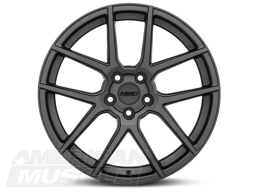 MMD Zeven Charcoal Wheel and Mickey Thompson Tire Kit; 19x8.5 (15-23 Mustang GT, EcoBoost, V6)